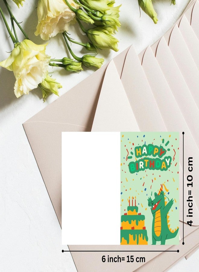 BenignCraft Happy Birthday cards for kids. 3 x 4 Inch 5 Unique Designs (4 Each) set of 20 cards with Envelopes. Folded Blank Greeting Cards for a birthday gift. - Image 2